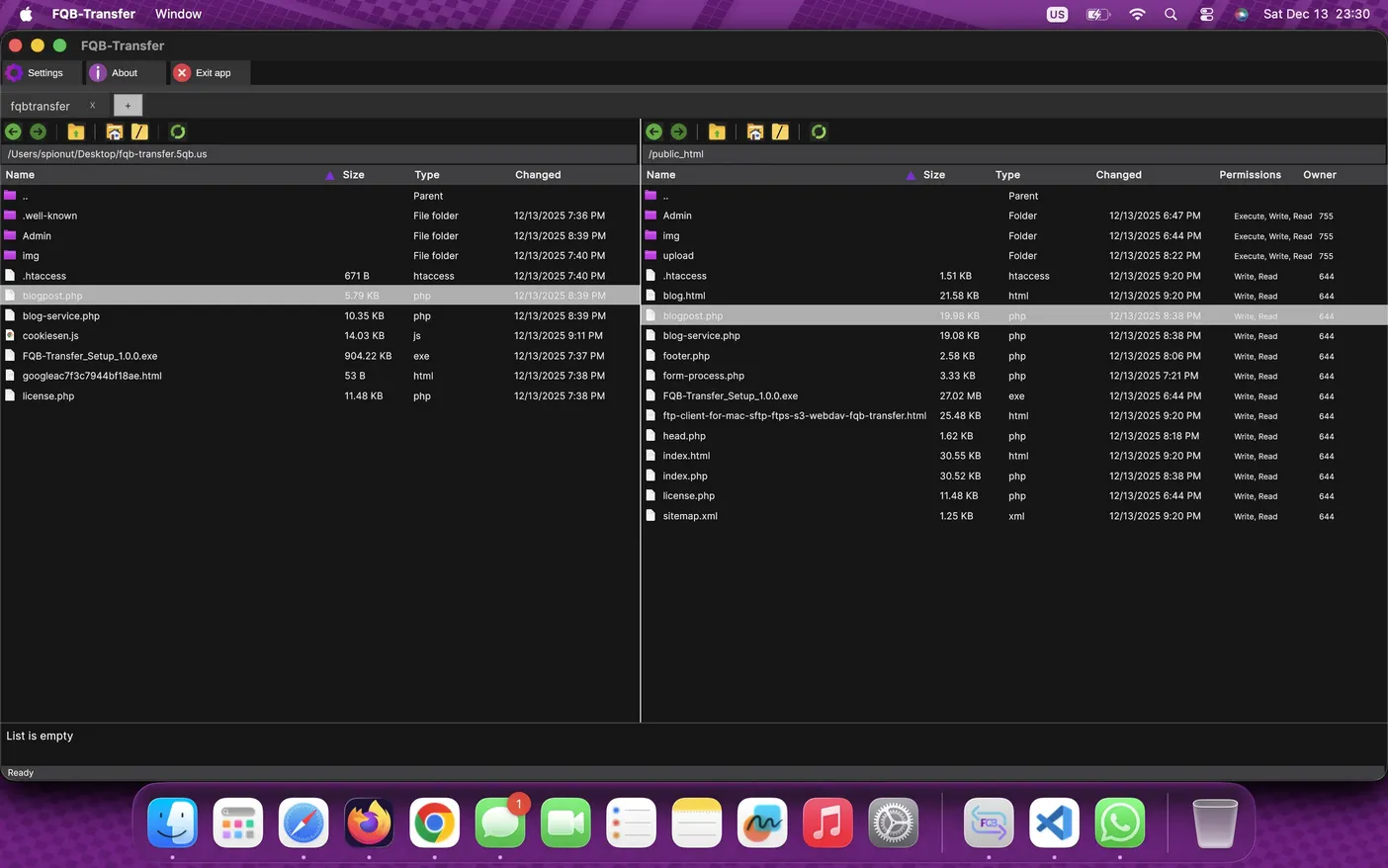 How to use FQB Transfer